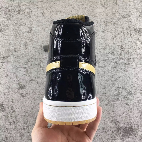 Authentic Air Jordan 1 Black Metallic Gold